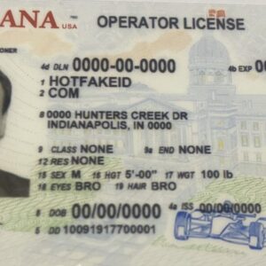 Novelty Indiana ID Card