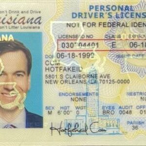 Novelty Louisiana ID Card